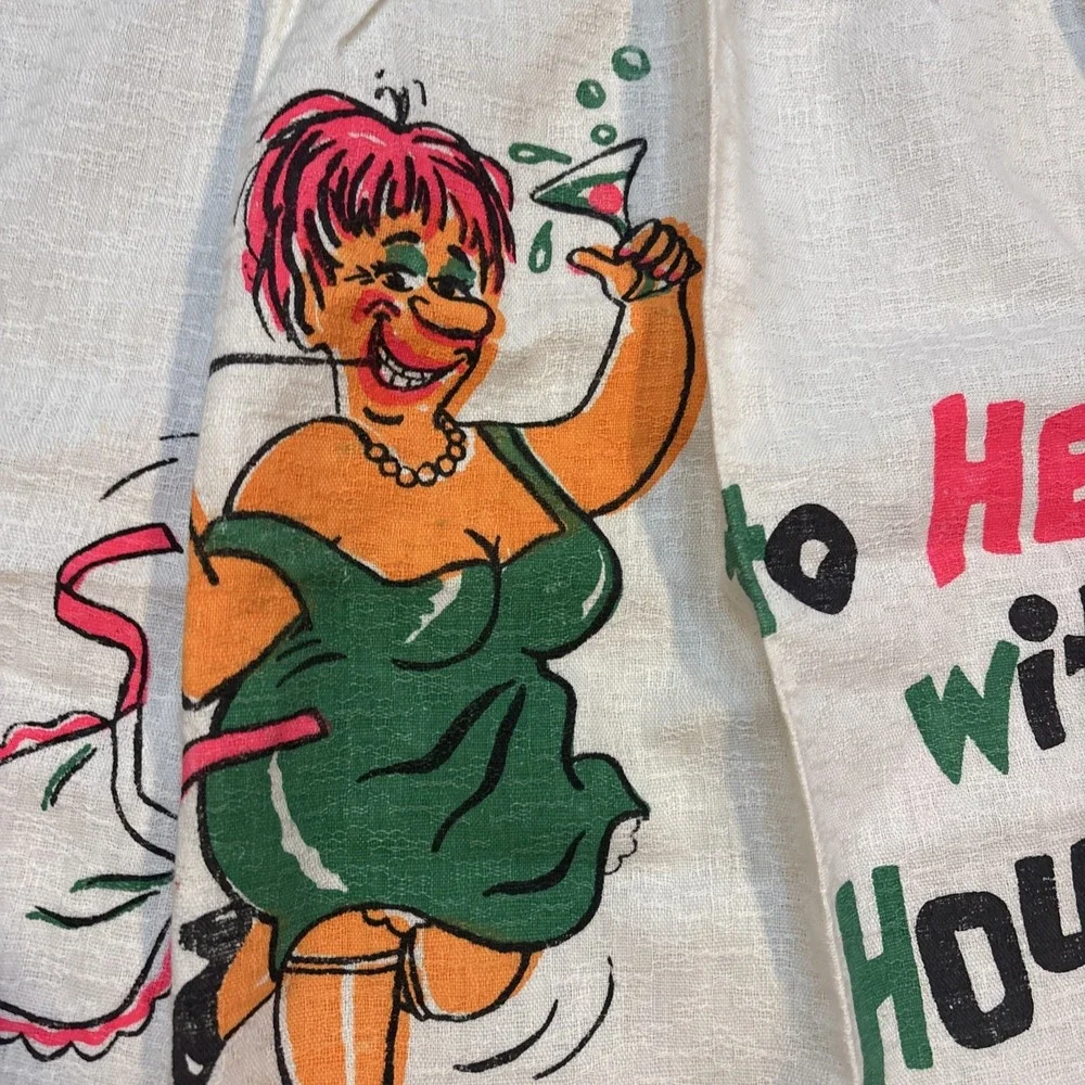 Vintage Novelty Ladies  Apron 50s kitch Humourous 